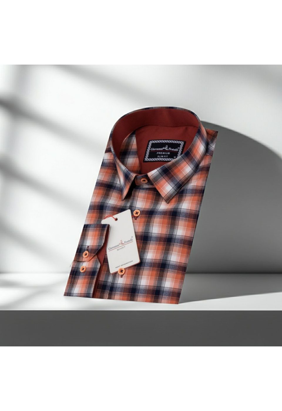 1412 CR 013 Slim Fit Uzun Kol Desenli Erkek Gömlek 3GMK311412013 - Giovanni Fratelli