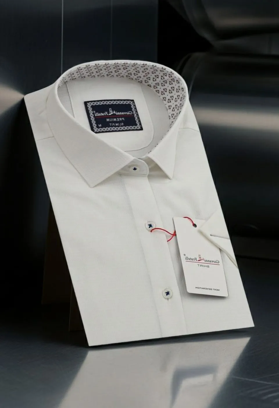 Slim Fit Kısa Kol Desenli Armürlü Jakar Erkek Gömlek 3GMK321412006