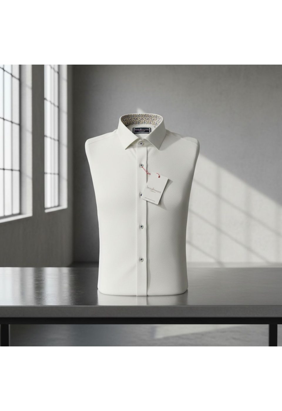 1412 CR K JKR 007 Slim Fit Kısa Kol Desenli Armürlü Jakar Erkek Gömlek 3GMK321412007 - Giovanni Fratelli