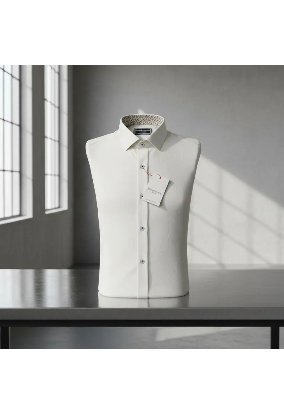Slim Fit Kısa Kol Desenli Armürlü Jakar Erkek Gömlek 3GMK321412007 - Giovanni Fratelli