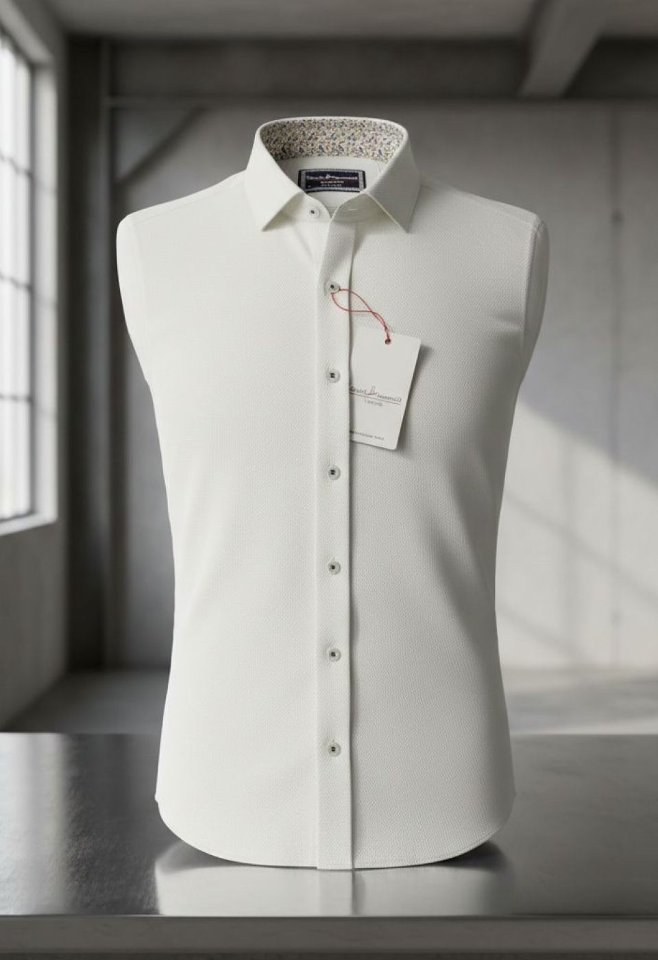 1412 CR K JKR 007 Slim Fit Kısa Kol Desenli Armürlü Jakar Erkek Gömlek 3GMK321412007 - Giovanni Fratelli