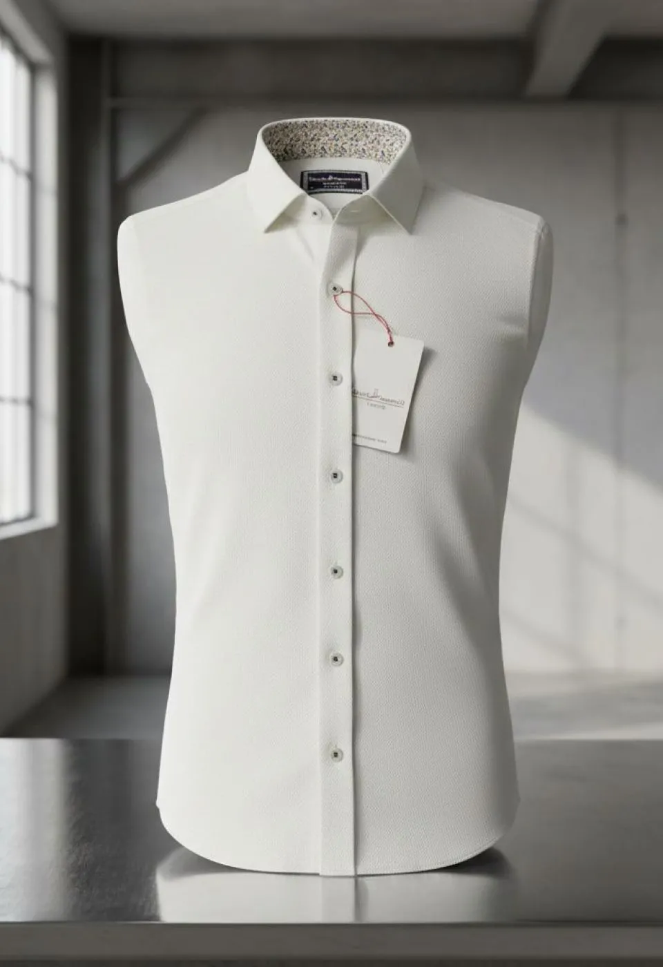 Slim Fit Kısa Kol Desenli Armürlü Jakar Erkek Gömlek 3GMK321412007 - Giovanni Fratelli