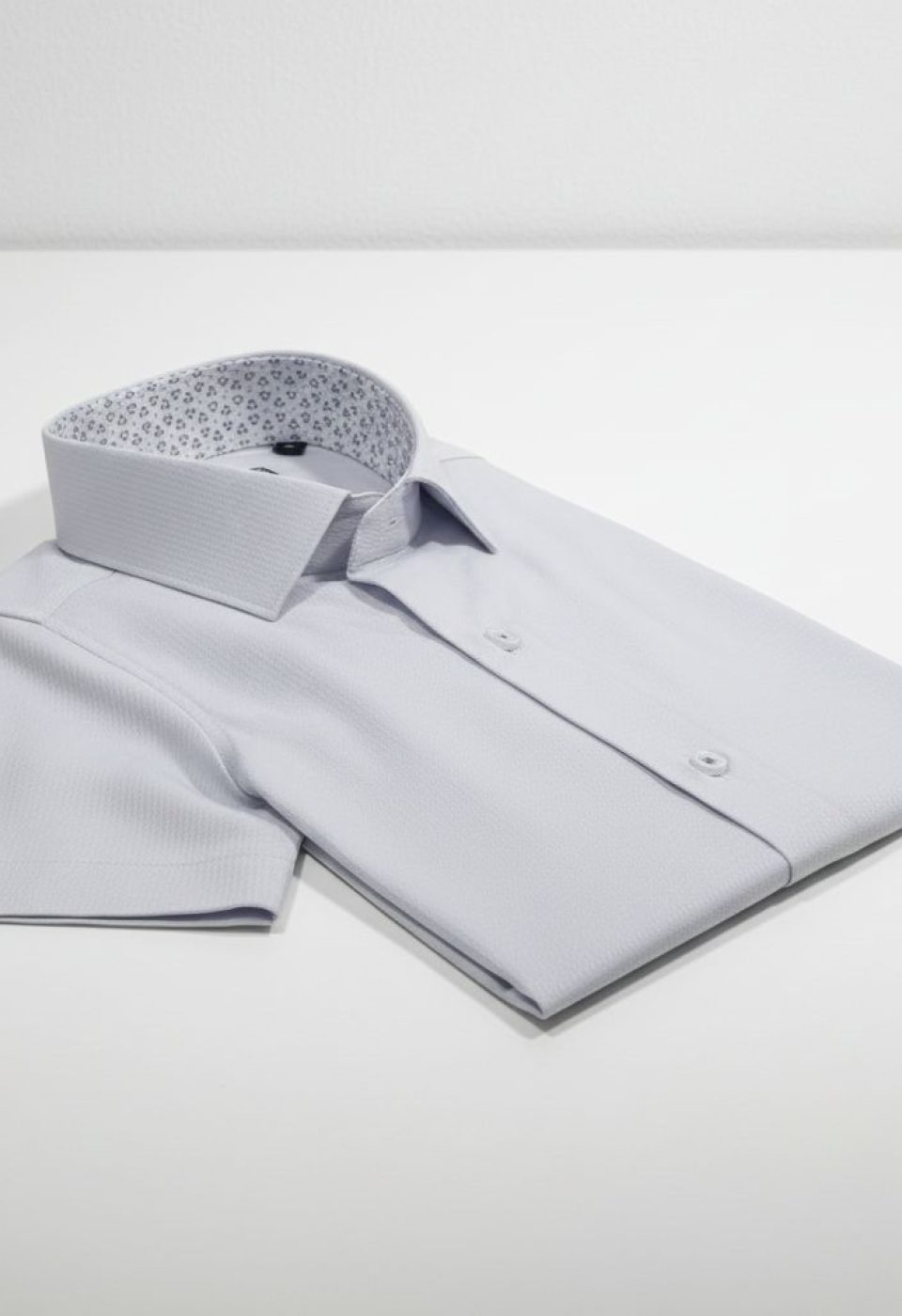 1412 CR K JKR 011 Slim Fit Kısa Kol Desenli Armürlü Jakar Erkek Gömlek 3GMK321412011 - Giovanni Fratelli