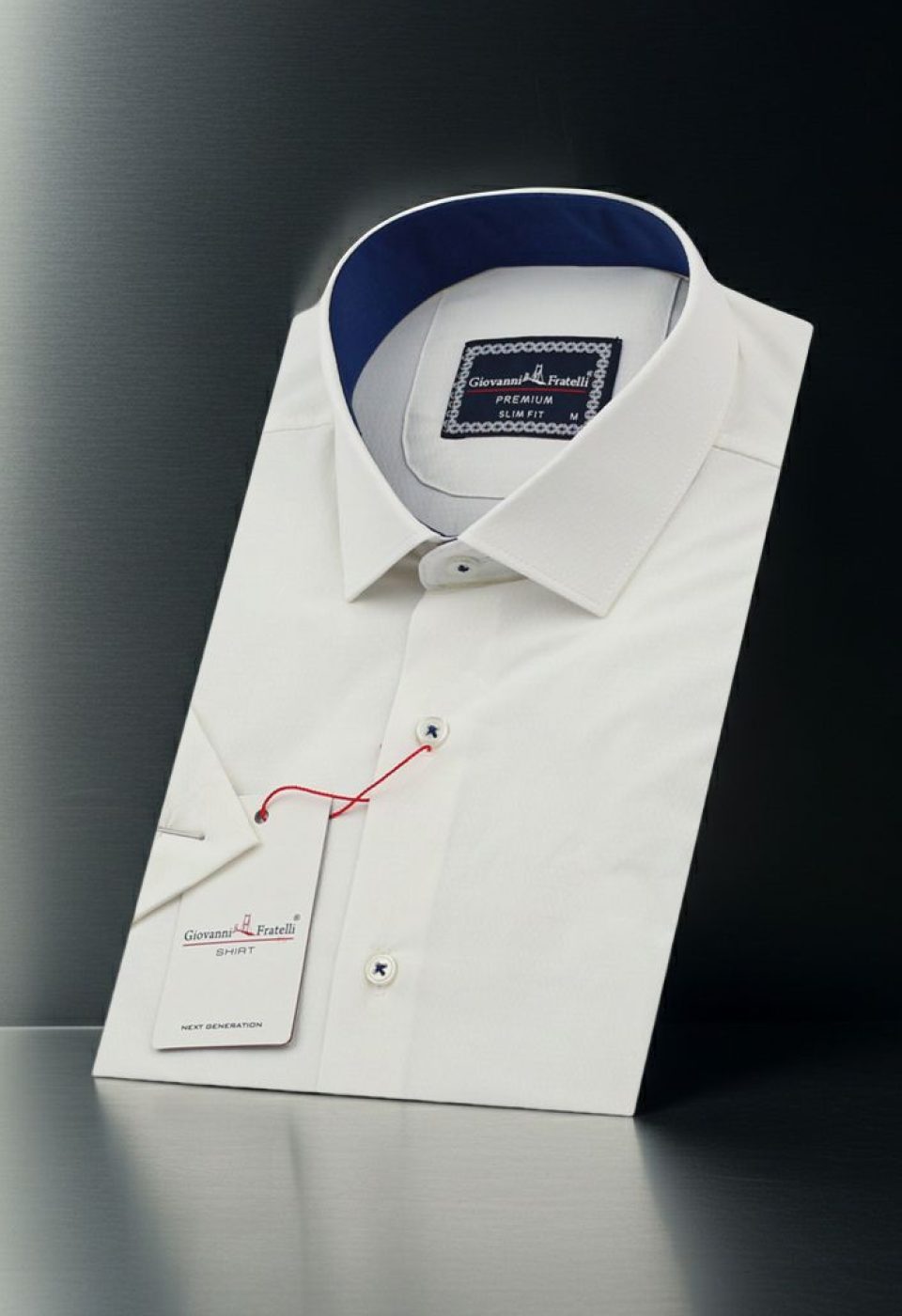 1413 CR K JKR 002 Slim Fit Kısa Kol Desenli Armürlü Jakar Erkek Gömlek 3GMK321413002 - Giovanni Fratelli
