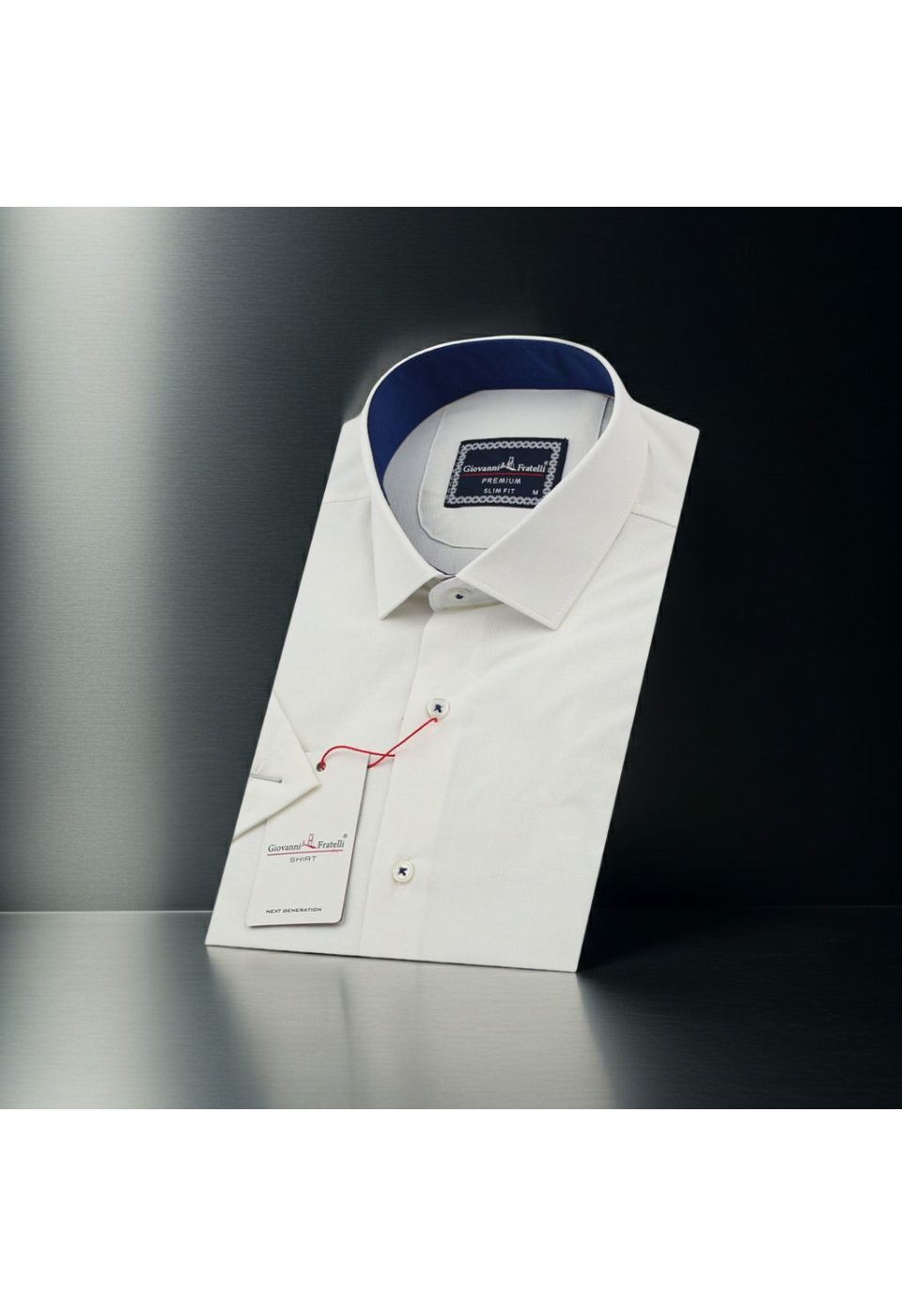 1413 CR K JKR 002 Slim Fit Kısa Kol Desenli Armürlü Jakar Erkek Gömlek 3GMK321413002 - Giovanni Fratelli