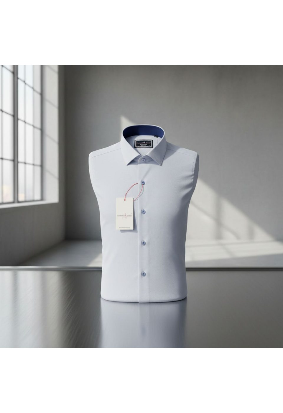 1413 CR K JKR 003 Slim Fit Kısa Kol Desenli Armürlü Jakar Erkek Gömlek 3GMK321413003 - Giovanni Fratelli