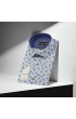 Slim Fit Kısa Kol Mavi Baklava Desenli Erkek Gömlek 3GMK321416001 Slim Fit Kısa Kol Mavi Baklava Desenli Erkek Gömlek 3GMK321416001
