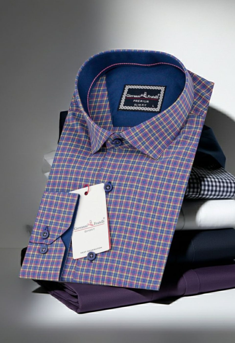 Slim Fit Uzun Kol Desenli Erkek Gömlek 3GMK311436003 - Giovanni Fratelli