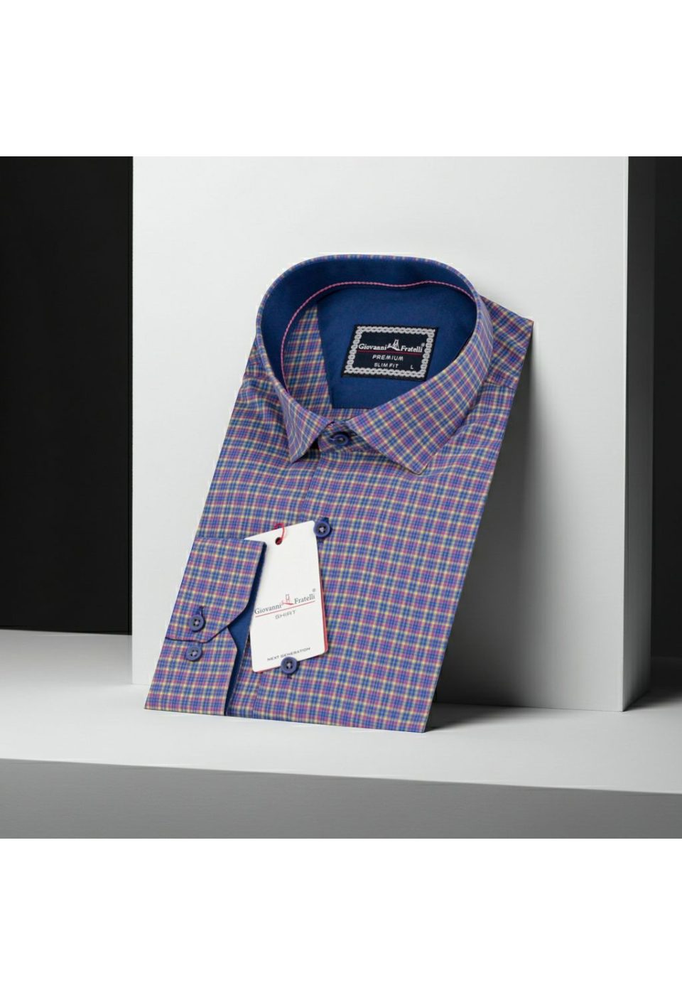 Slim Fit Uzun Kol Desenli Erkek Gömlek 3GMK311436003 - Giovanni Fratelli