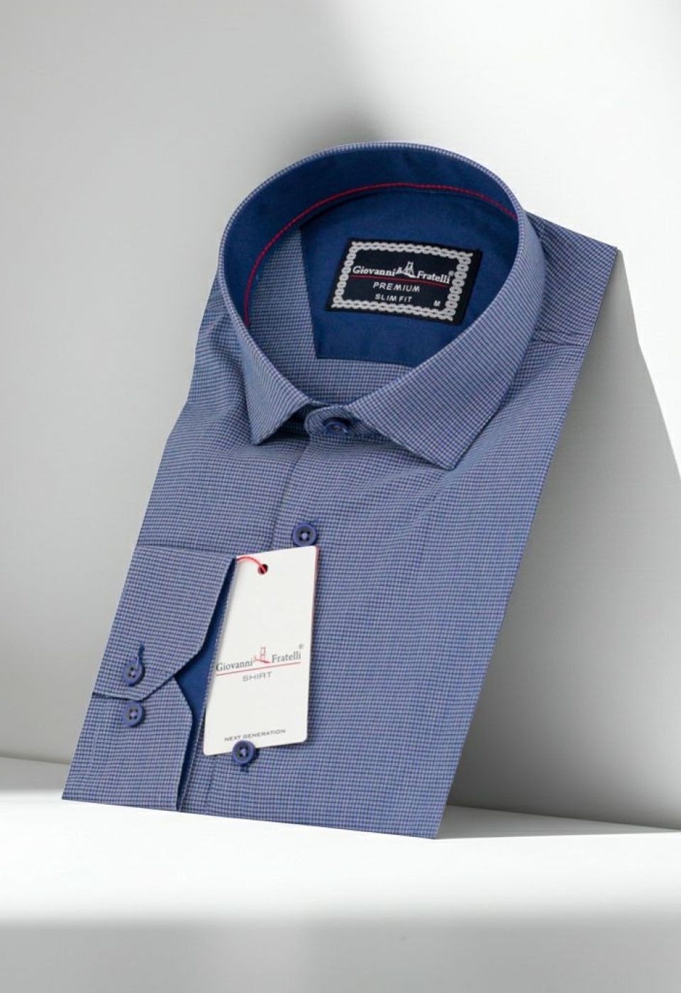 Slim Fit Uzun Kol Desenli Erkek Gömlek 3GMK311436005