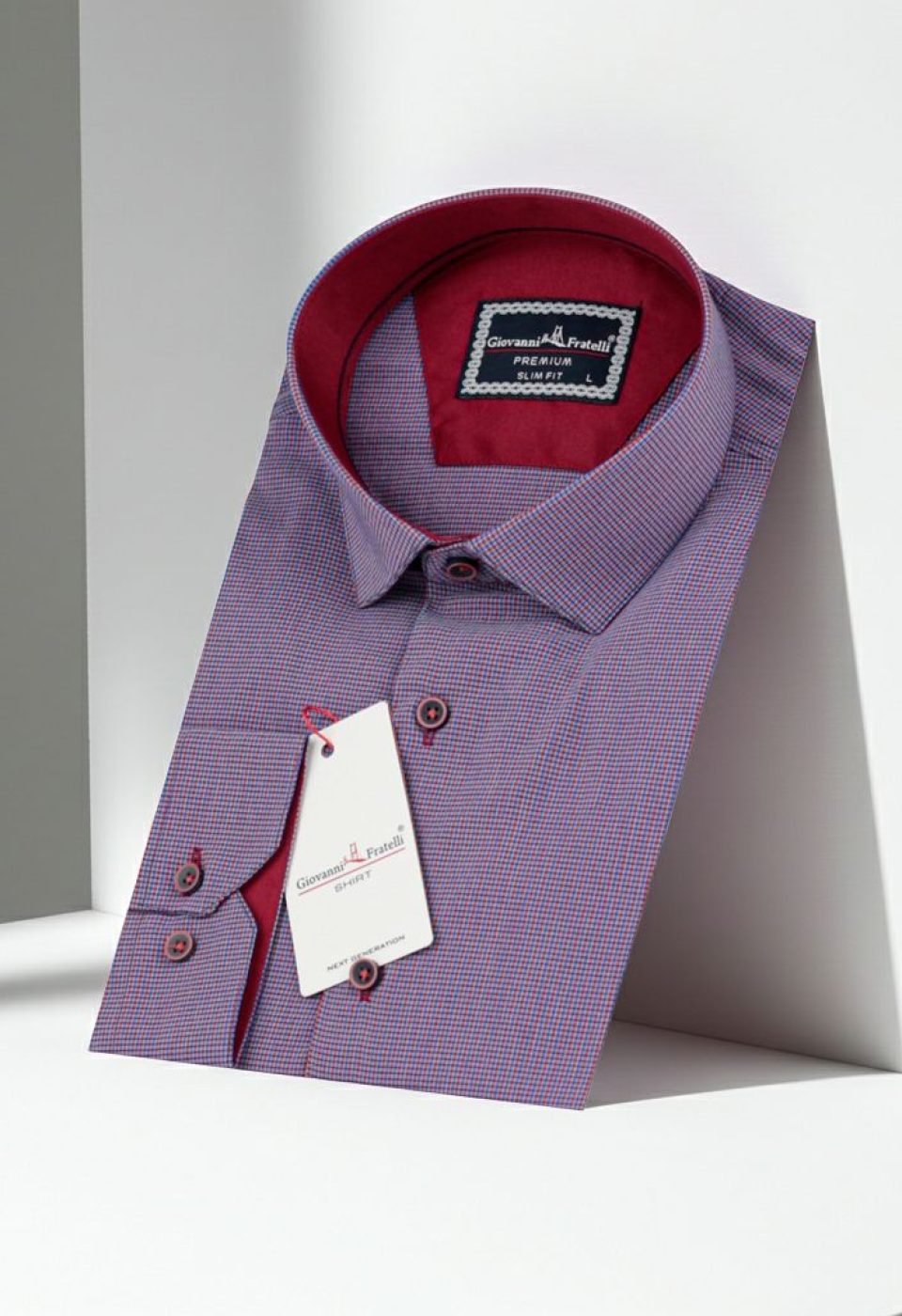 Slim Fit Uzun Kol Desenli Erkek Gömlek 3GMK311436011