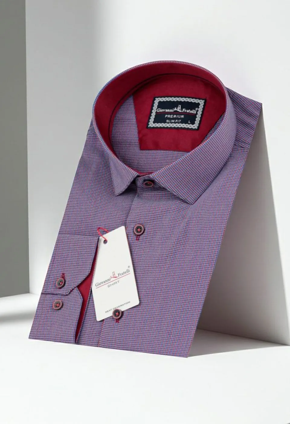 Slim Fit Uzun Kol Desenli Erkek Gömlek 3GMK311436011
