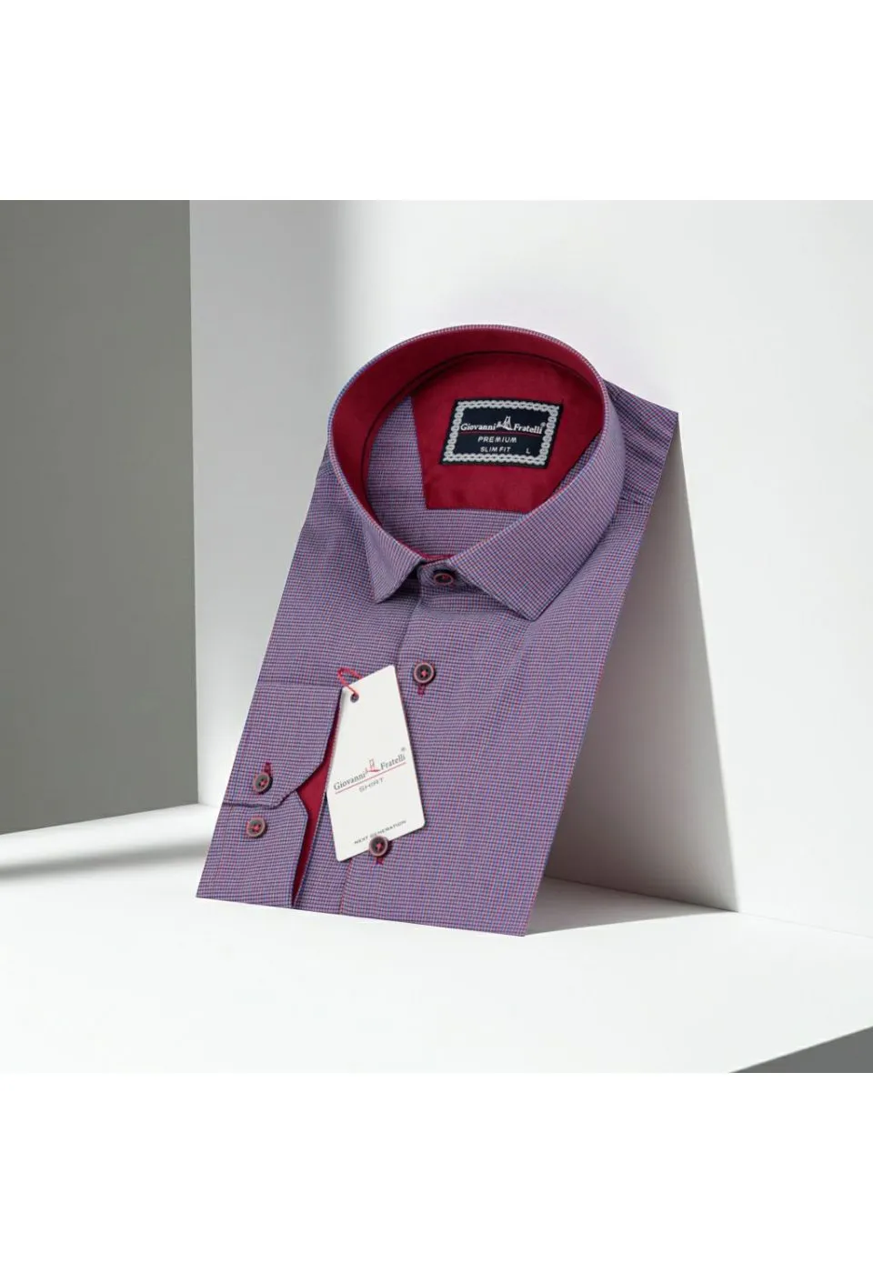 Slim Fit Uzun Kol Desenli Erkek Gömlek 3GMK311436011 - Giovanni Fratelli