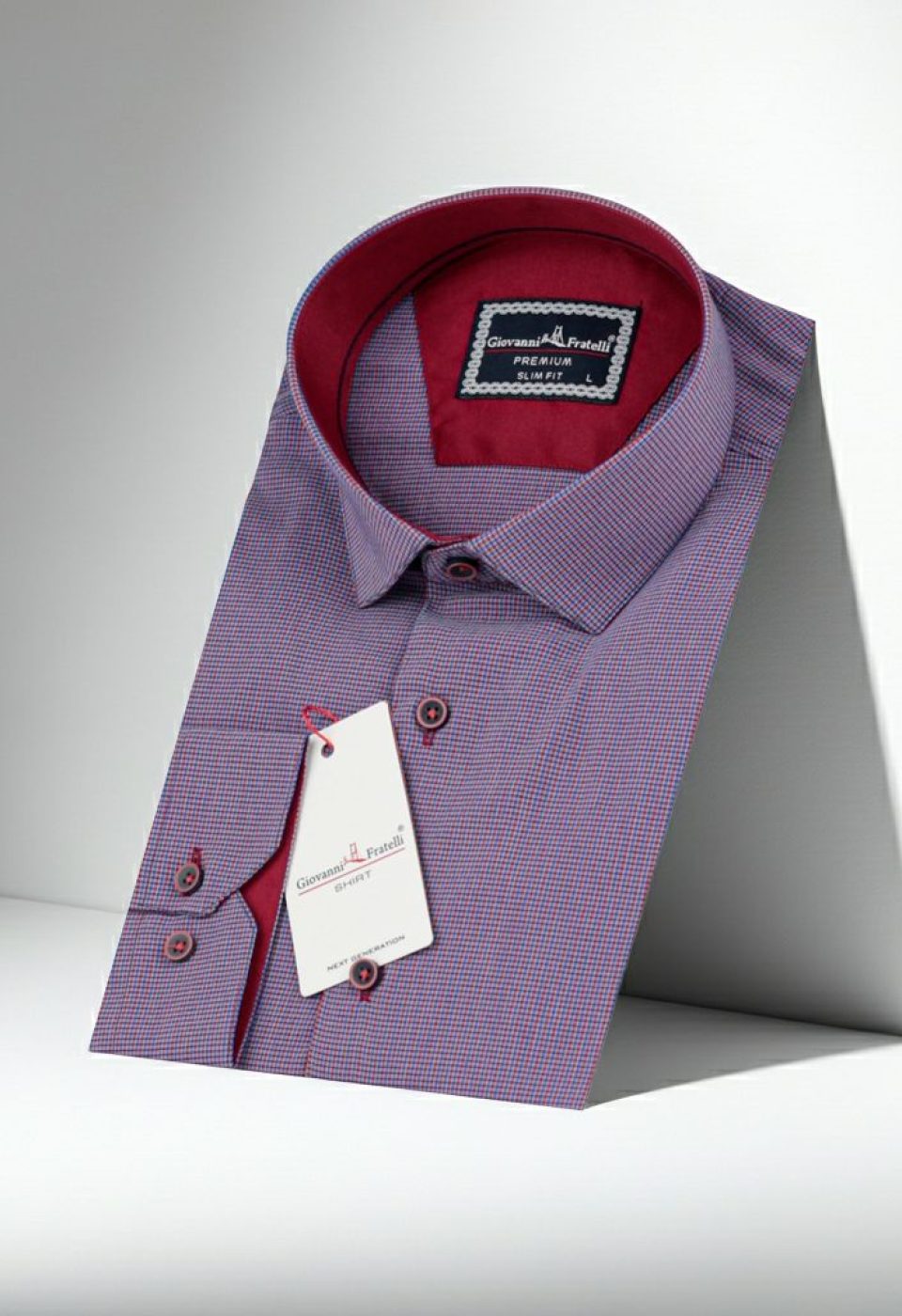 Slim Fit Uzun Kol Desenli Erkek Gömlek 3GMK311436011 - Giovanni Fratelli