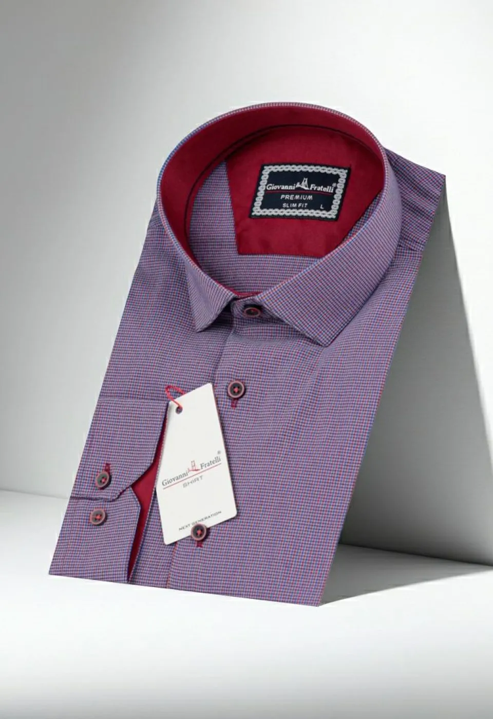Slim Fit Uzun Kol Desenli Erkek Gömlek 3GMK311436011 - Giovanni Fratelli