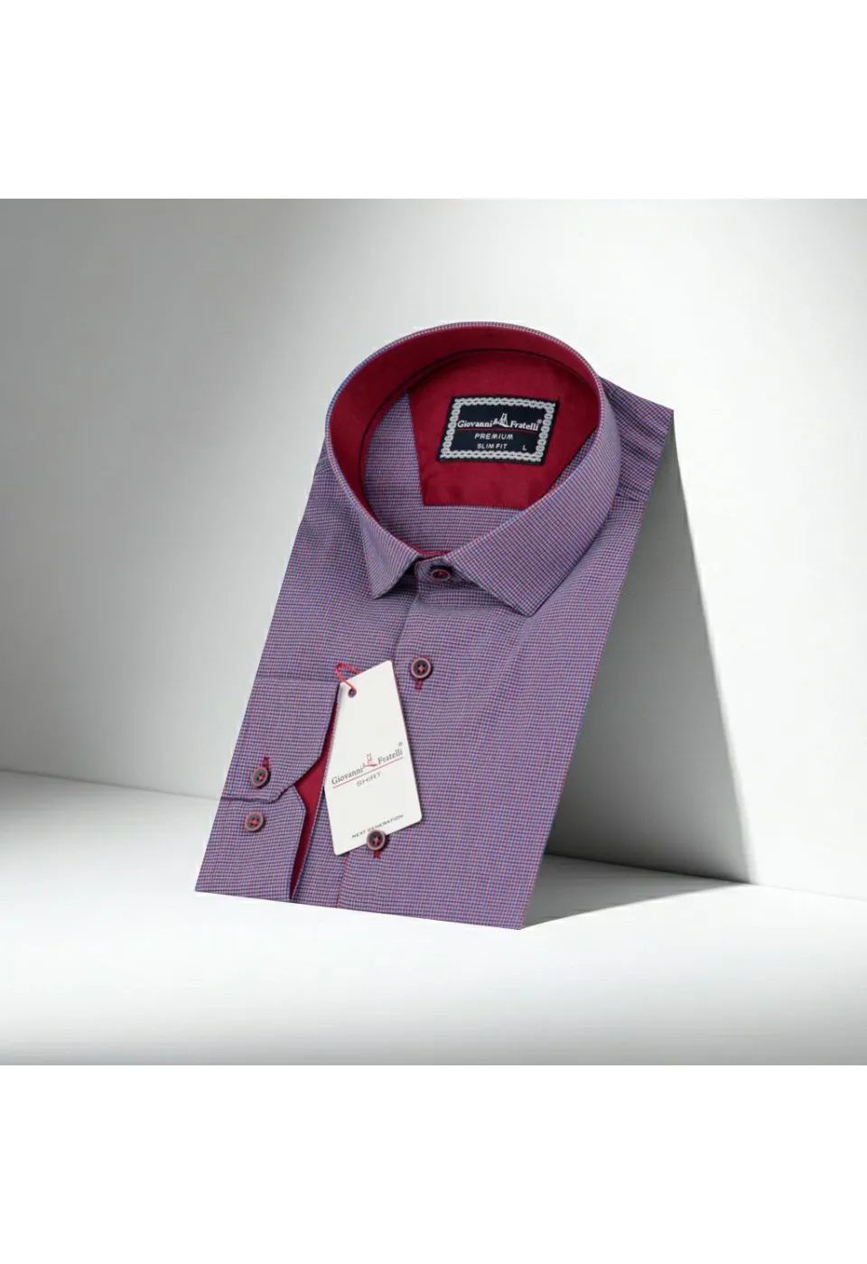Slim Fit Uzun Kol Desenli Erkek Gömlek 3GMK311436011 - Giovanni Fratelli