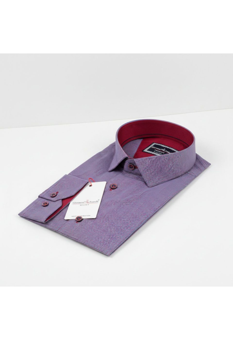 Slim Fit Uzun Kol Desenli Erkek Gömlek 3GMK311436011 - Giovanni Fratelli