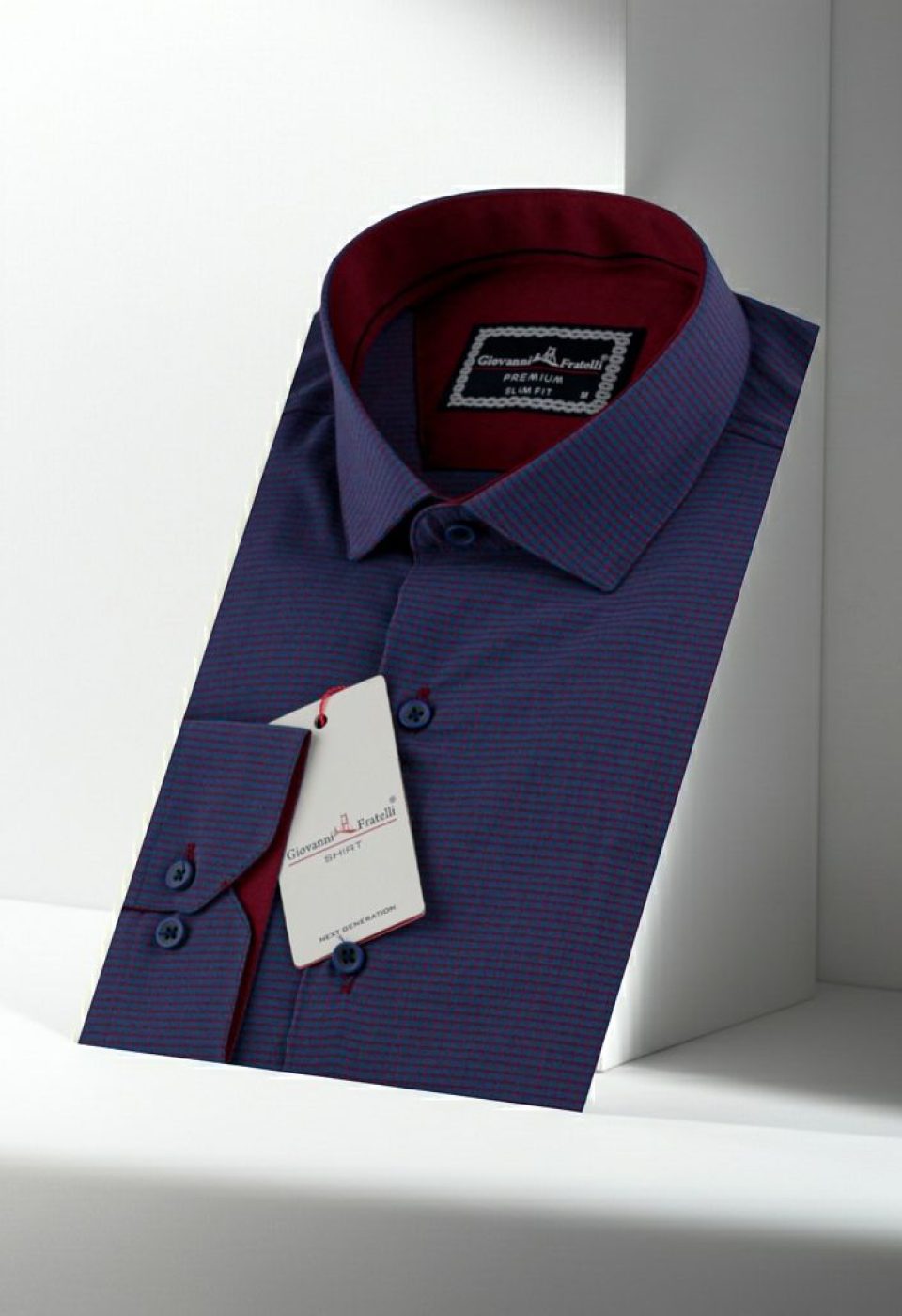 Slim Fit Uzun Kol Desenli Erkek Gömlek 3GMK311436012 - Giovanni Fratelli