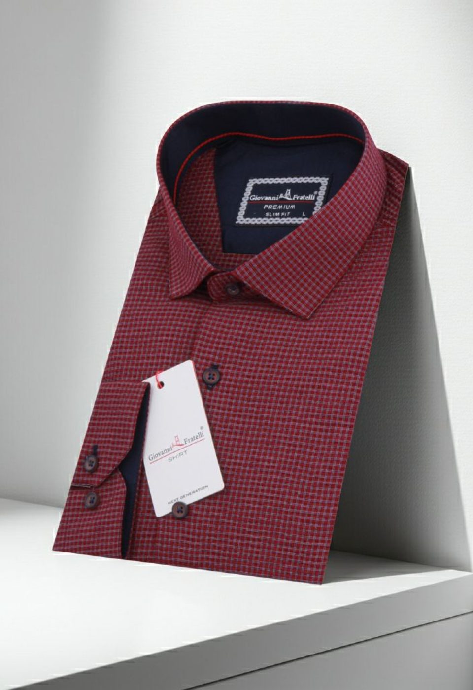 Slim Fit Uzun Kol Desenli Erkek Gömlek 3GMK311436024