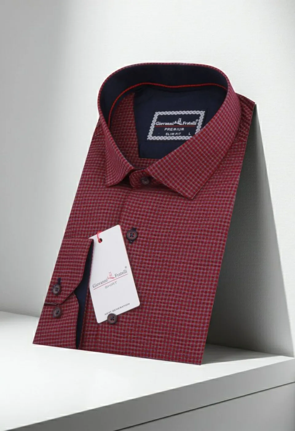 Slim Fit Uzun Kol Desenli Erkek Gömlek 3GMK311436024