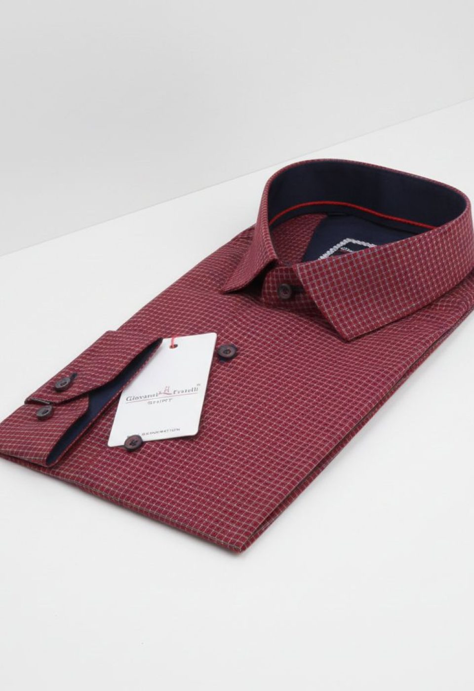 Slim Fit Uzun Kol Desenli Erkek Gömlek 3GMK311436024