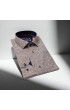 Slim Fit Uzun Kol Desenli Erkek Gömlek 3GMK311445003