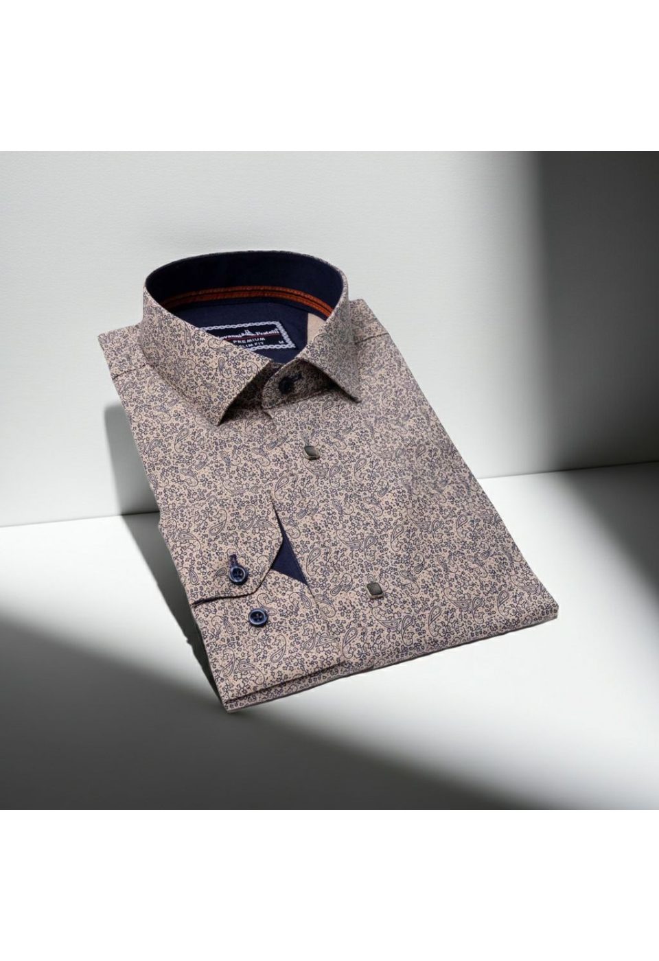 Slim Fit Uzun Kol Desenli Erkek Gömlek 3GMK311445003 - Giovanni Fratelli