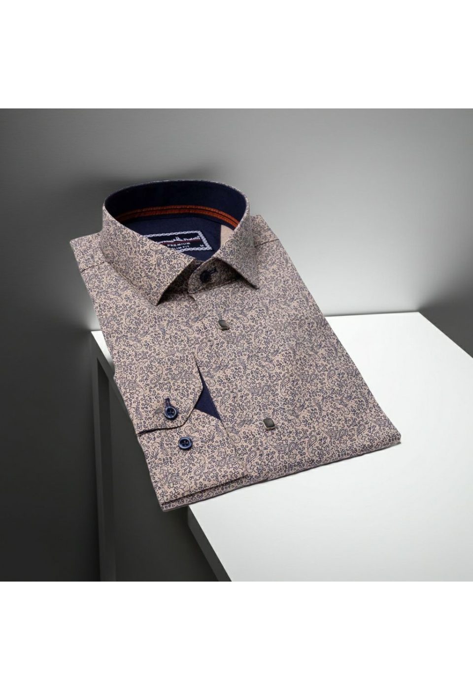 Slim Fit Uzun Kol Desenli Erkek Gömlek 3GMK311445003 - Giovanni Fratelli