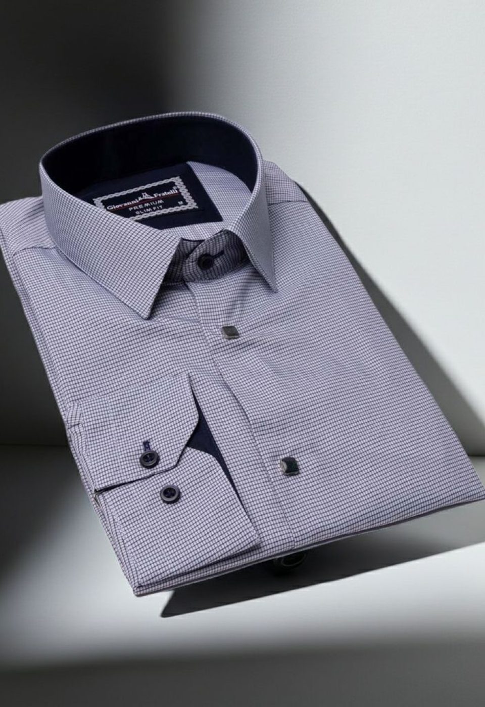 Slim Fit Uzun Kol Desenli Erkek Gömlek 3GMK311453001 - Giovanni Fratelli
