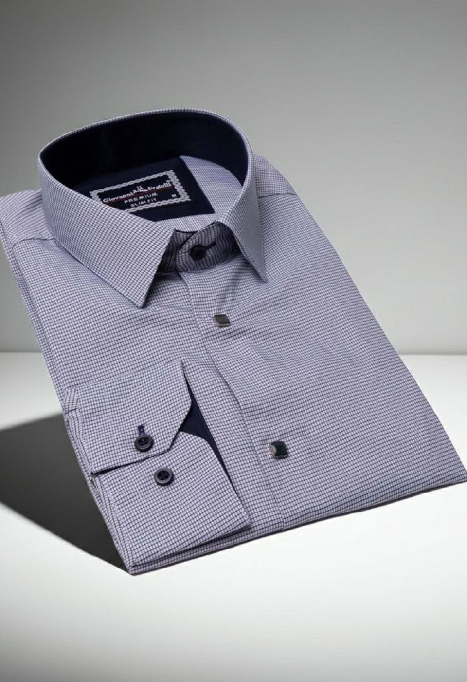 Slim Fit Uzun Kol Desenli Erkek Gömlek 3GMK311453001