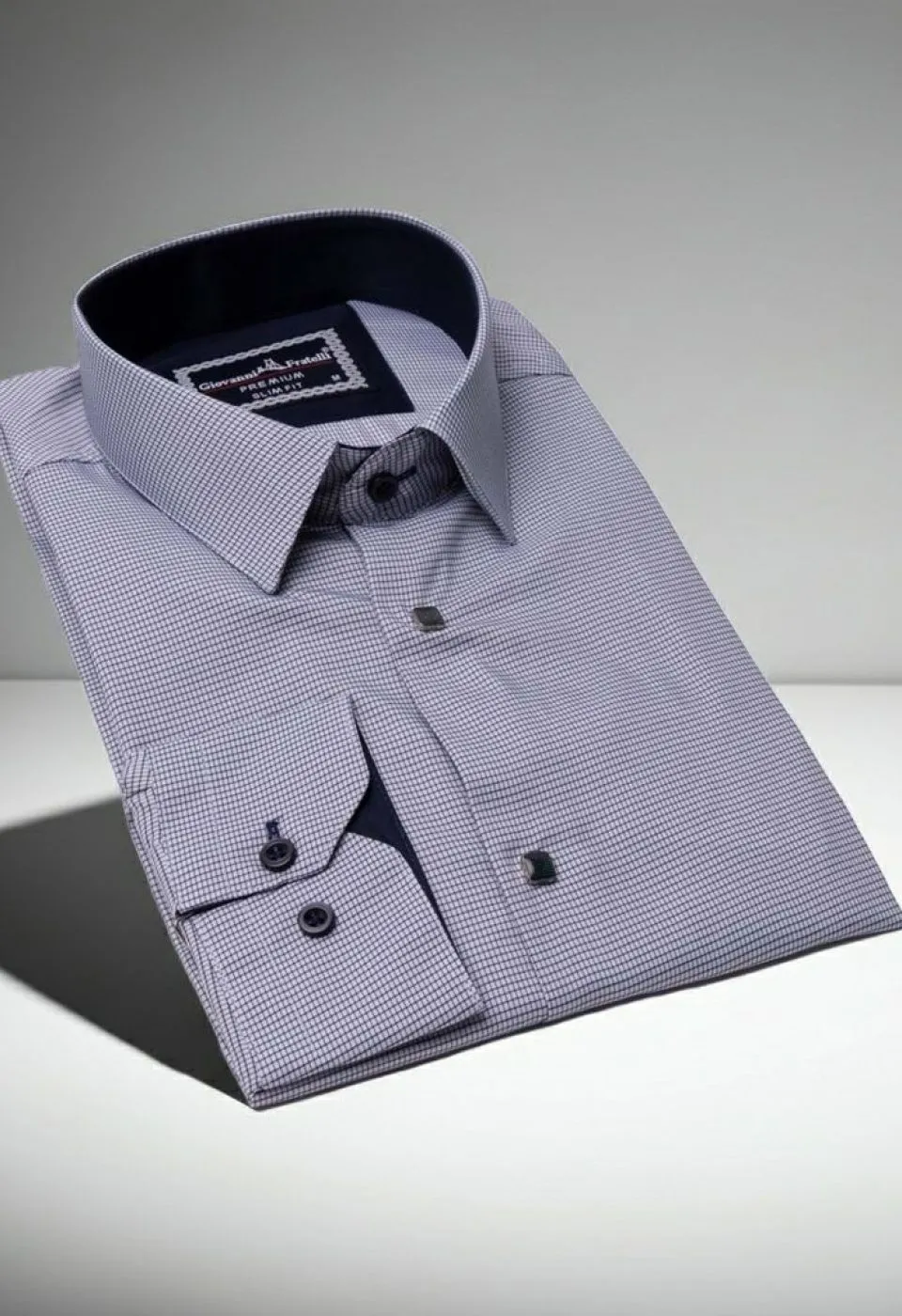 Slim Fit Uzun Kol Desenli Erkek Gömlek 3GMK311453001