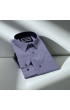 Slim Fit Uzun Kol Desenli Erkek Gömlek 3GMK311453003