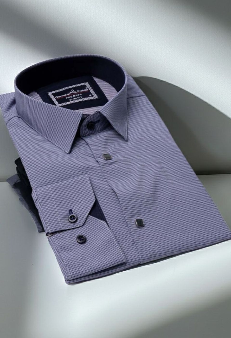 Slim Fit Uzun Kol Desenli Erkek Gömlek 3GMK311453003