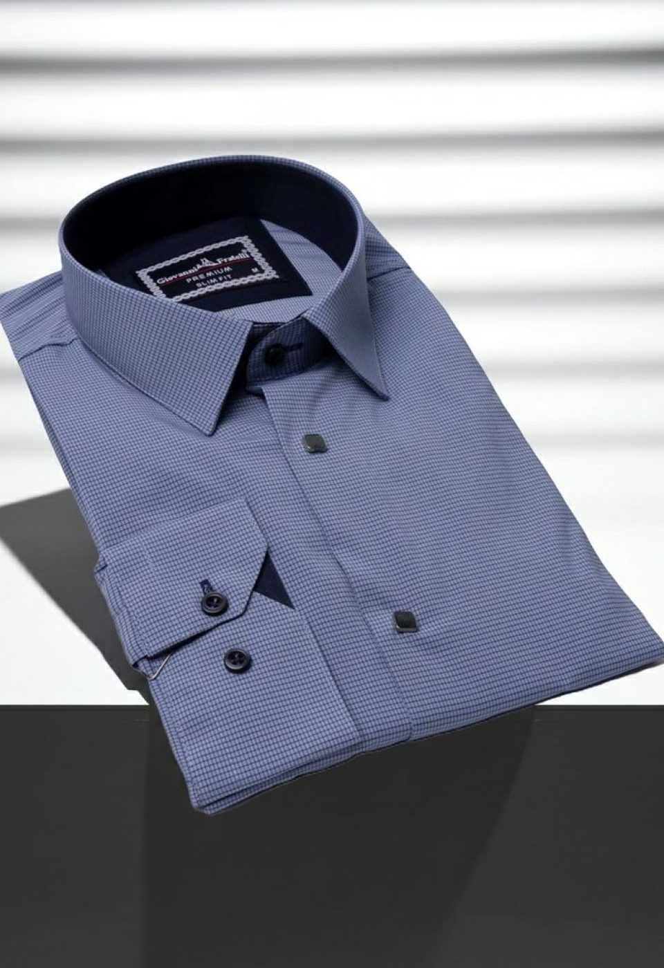 Slim Fit Uzun Kol Desenli Erkek Gömlek 3GMK311453004 - Giovanni Fratelli