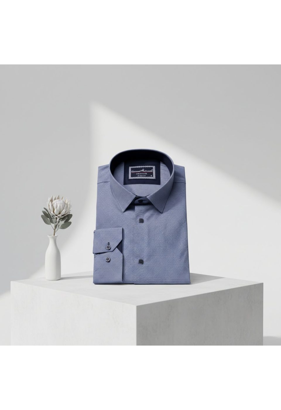 Slim Fit Uzun Kol Desenli Erkek Gömlek 3GMK311453004 - Giovanni Fratelli