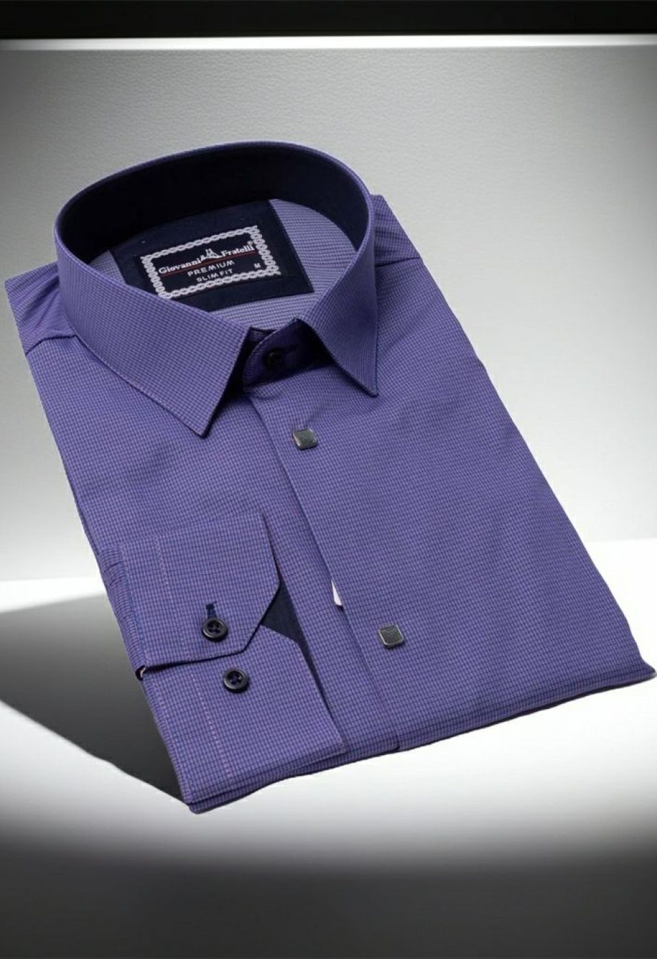 Slim Fit Uzun Kol Desenli Erkek Gömlek 3GMK311453005