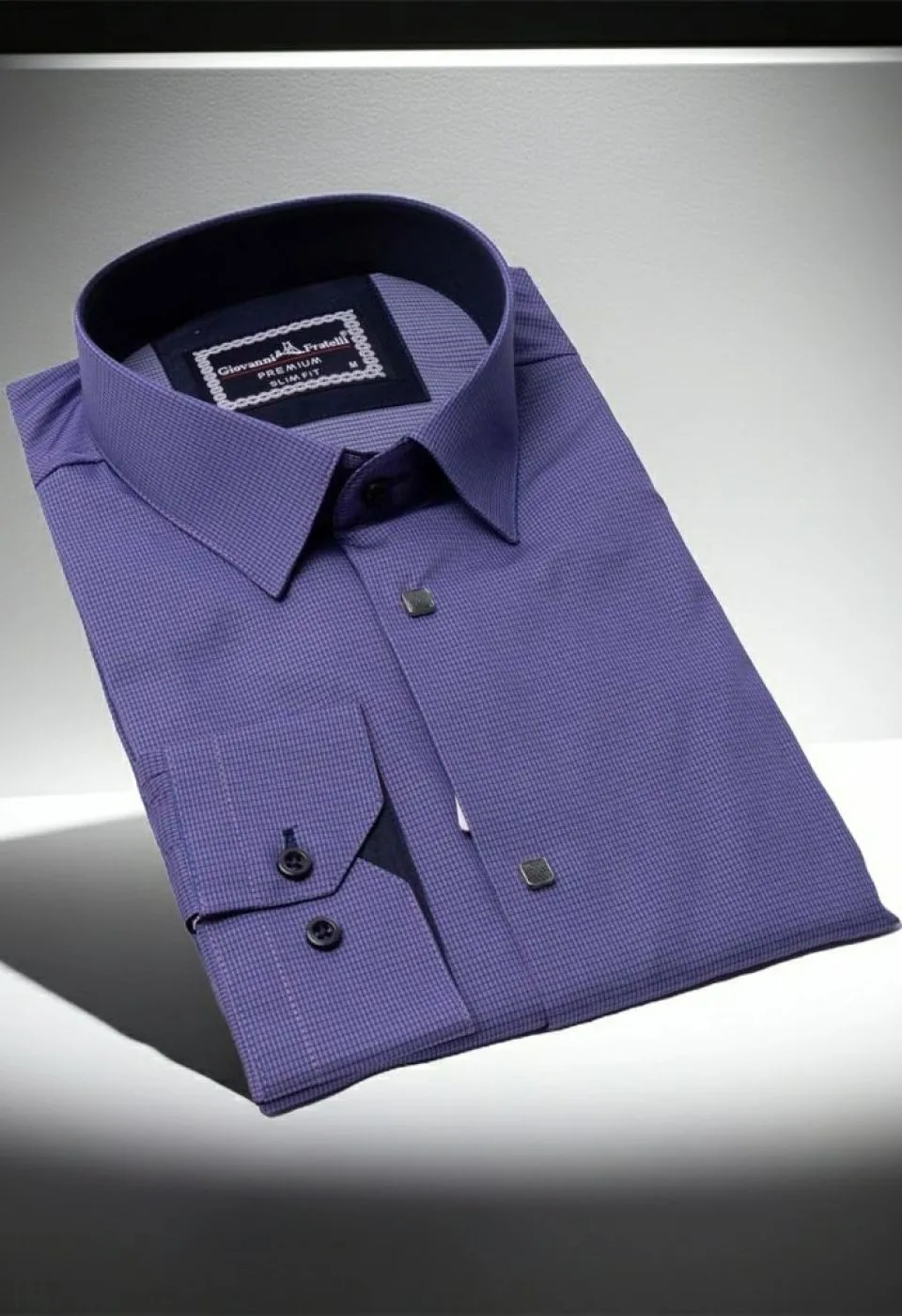 Slim Fit Uzun Kol Desenli Erkek Gömlek 3GMK311453005