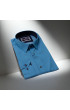 Slim Fit Uzun Kol Desenli Erkek Gömlek 3GMK311453006