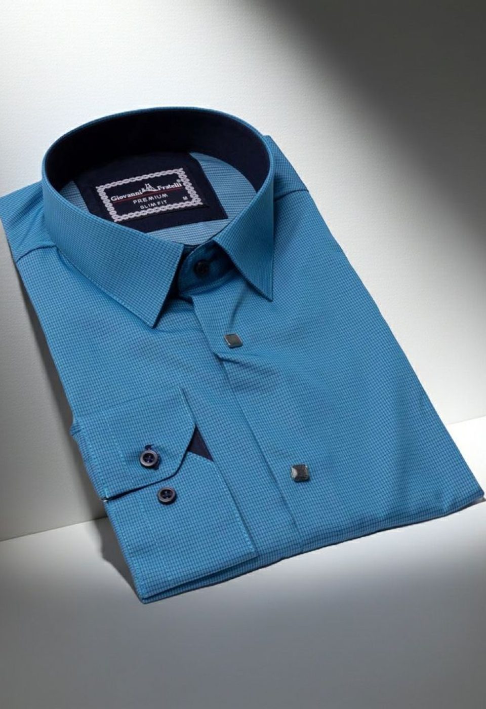 Slim Fit Uzun Kol Desenli Erkek Gömlek 3GMK311453006