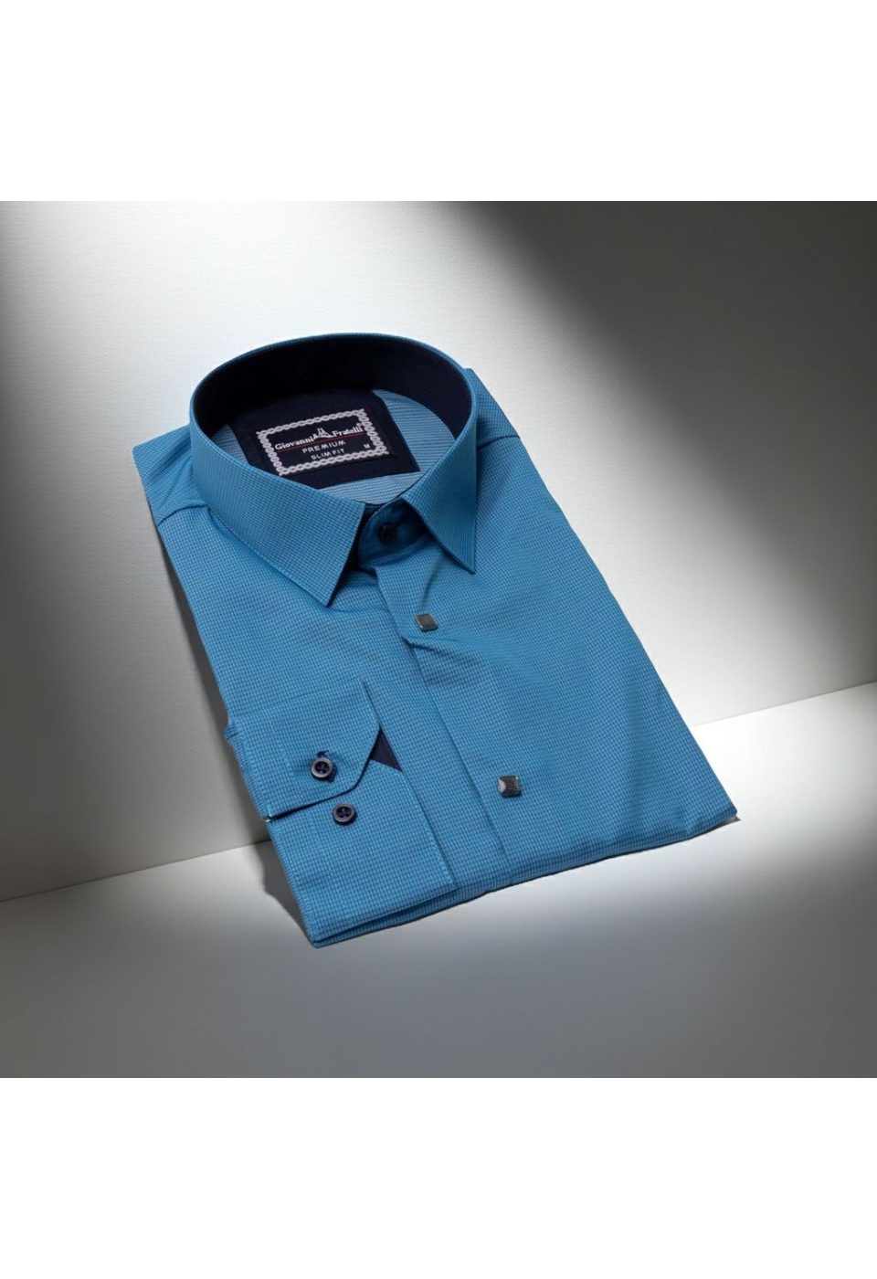 1453 CR 006 Slim Fit Uzun Kol Desenli Erkek Gömlek 3GMK311453006 - Giovanni Fratelli