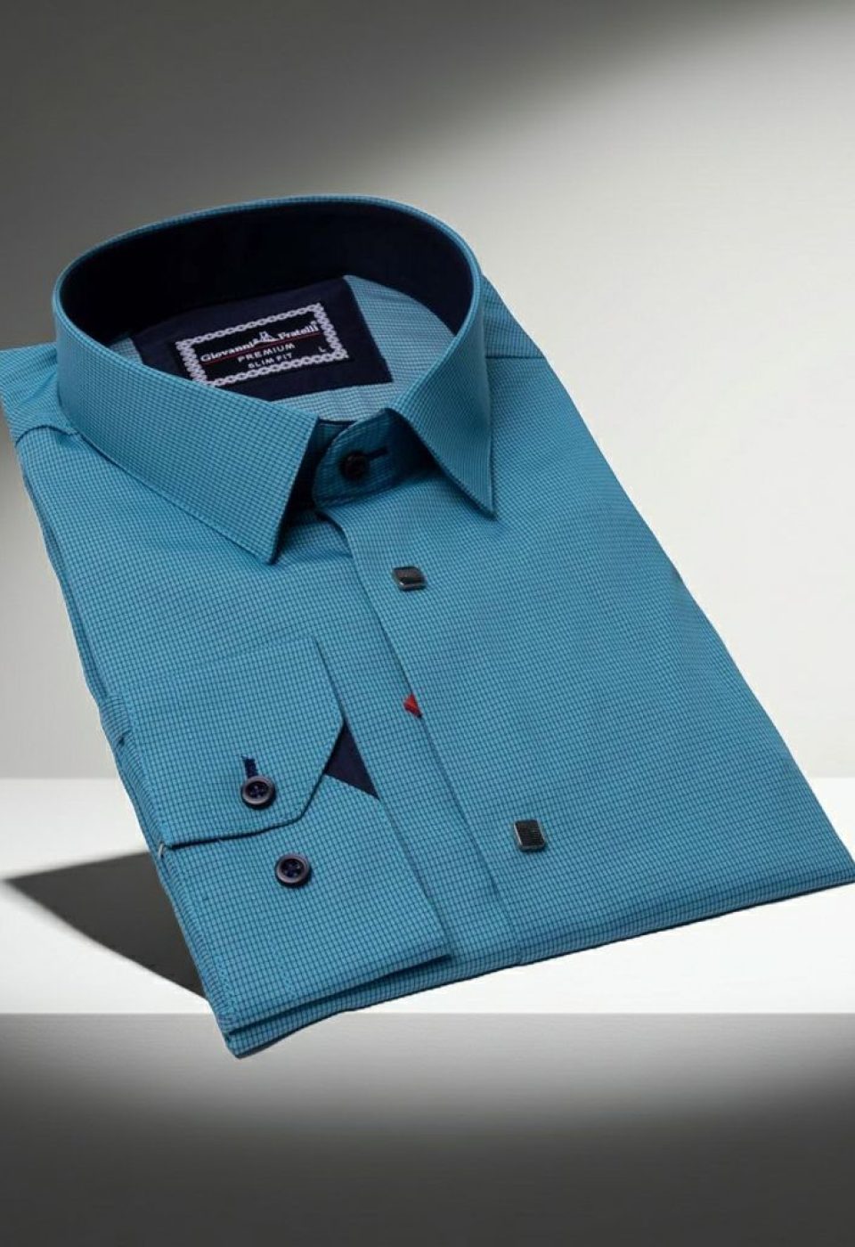 Slim Fit Uzun Kol Desenli Erkek Gömlek 3GMK311453007
