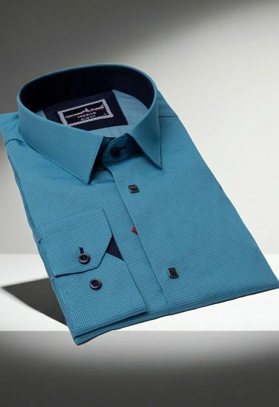 Slim Fit Uzun Kol Desenli Erkek Gömlek 3GMK311453007
