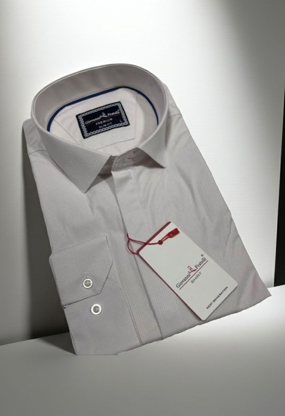 Slim Fit Uzun Kol Desenli Jakar Armürlü Gömlek 1454 CR 001
