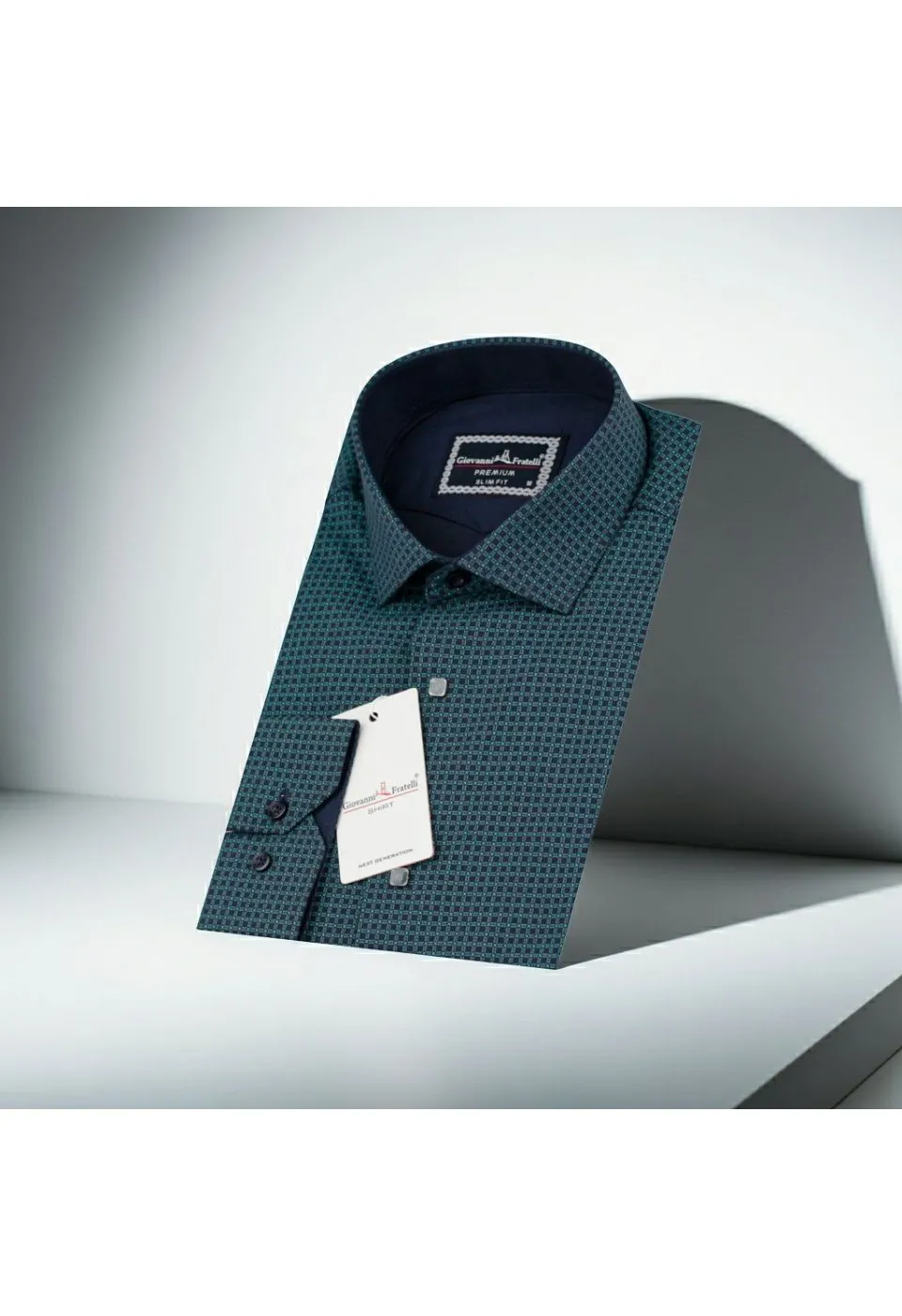 Slim Fit Uzun Kol Desenli Erkek Gömlek 3GMK311456004 - Giovanni Fratelli