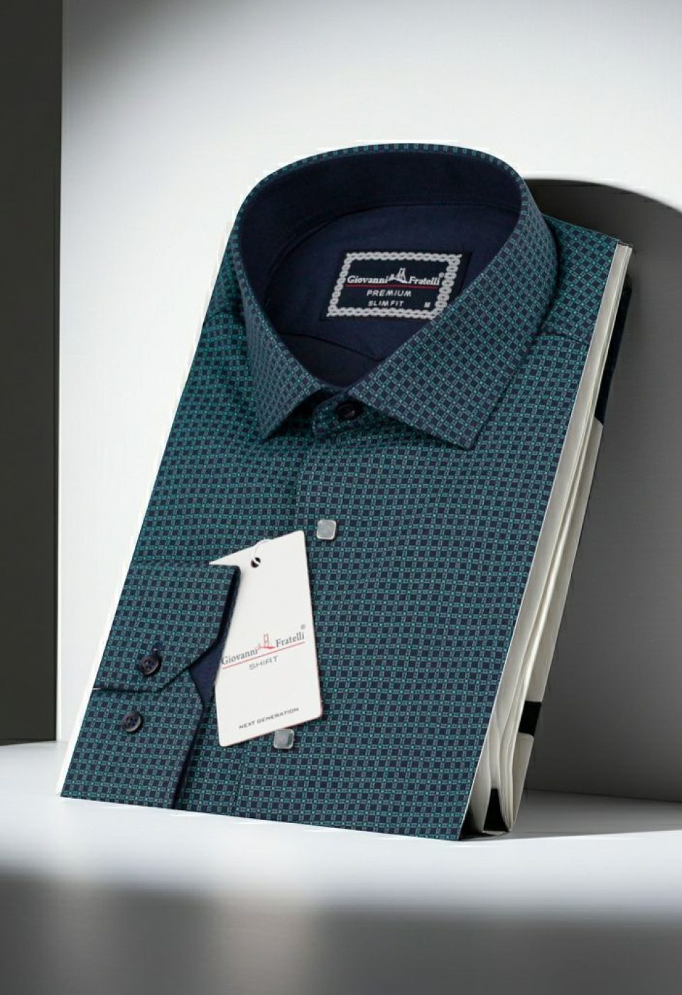 Slim Fit Uzun Kol Desenli Erkek Gömlek 3GMK311456004 - Giovanni Fratelli