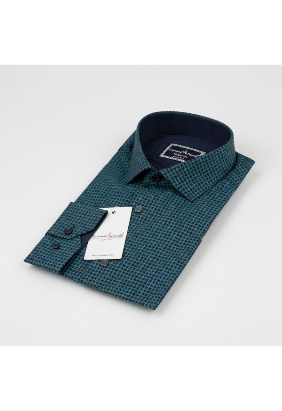 Slim Fit Uzun Kol Desenli Erkek Gömlek 3GMK311456004 - Giovanni Fratelli