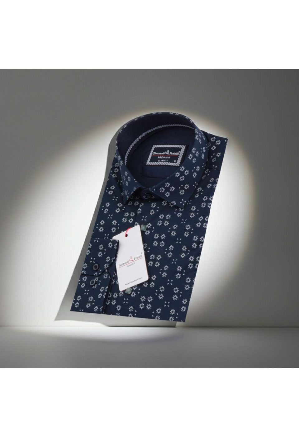 Slim Fit Uzun Kol Desenli Erkek Gömlek 3GMK311459015 - Giovanni Fratelli