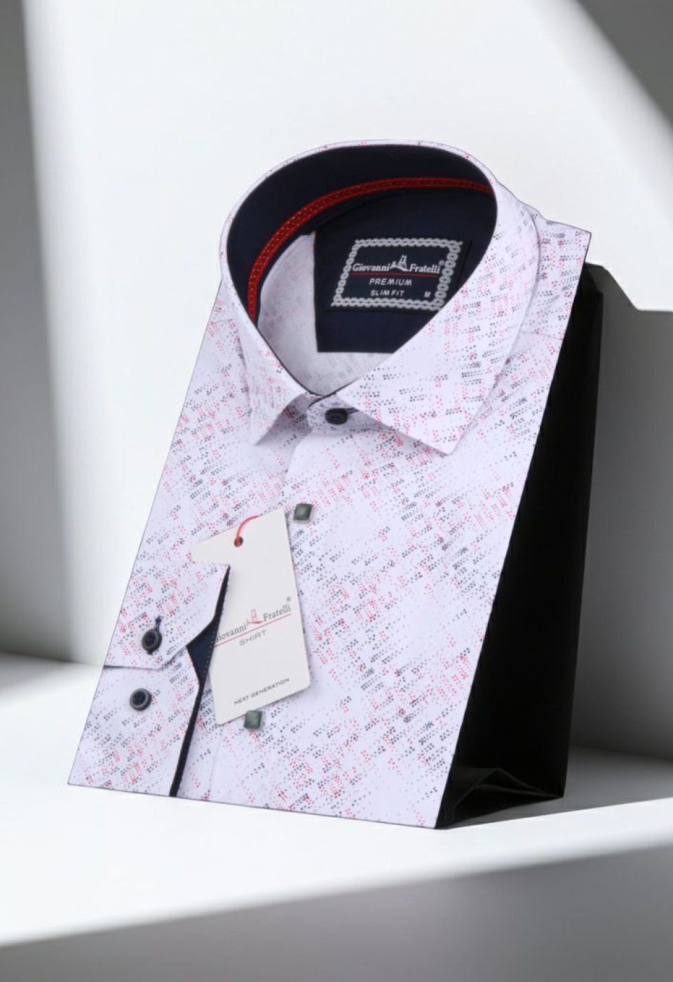Slim Fit Uzun Kol Desenli Erkek Gömlek 3GMK311459017 - Giovanni Fratelli