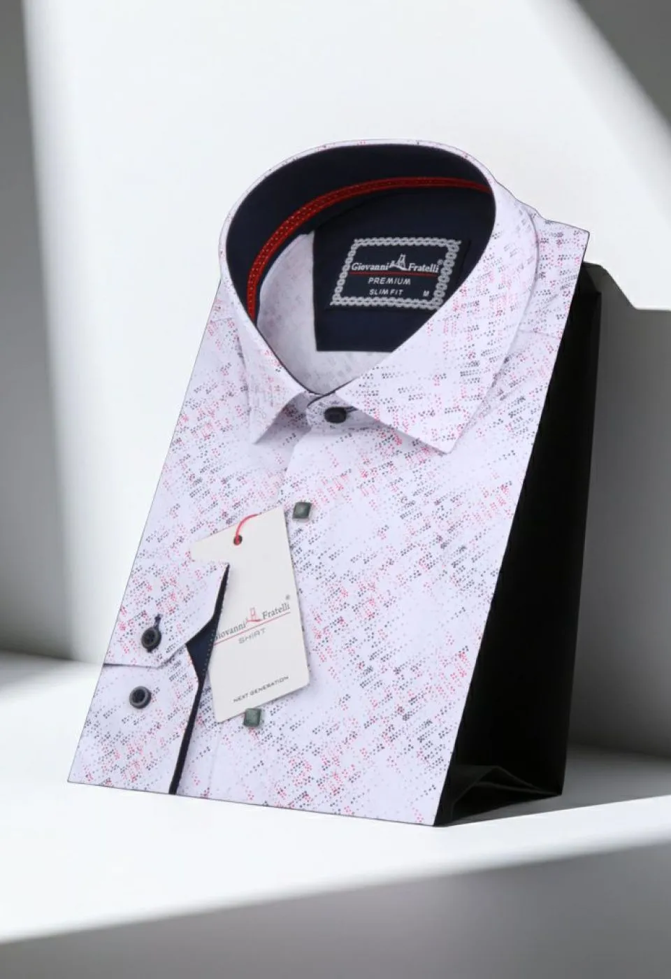 Slim Fit Uzun Kol Desenli Erkek Gömlek 3GMK311459017 - Giovanni Fratelli