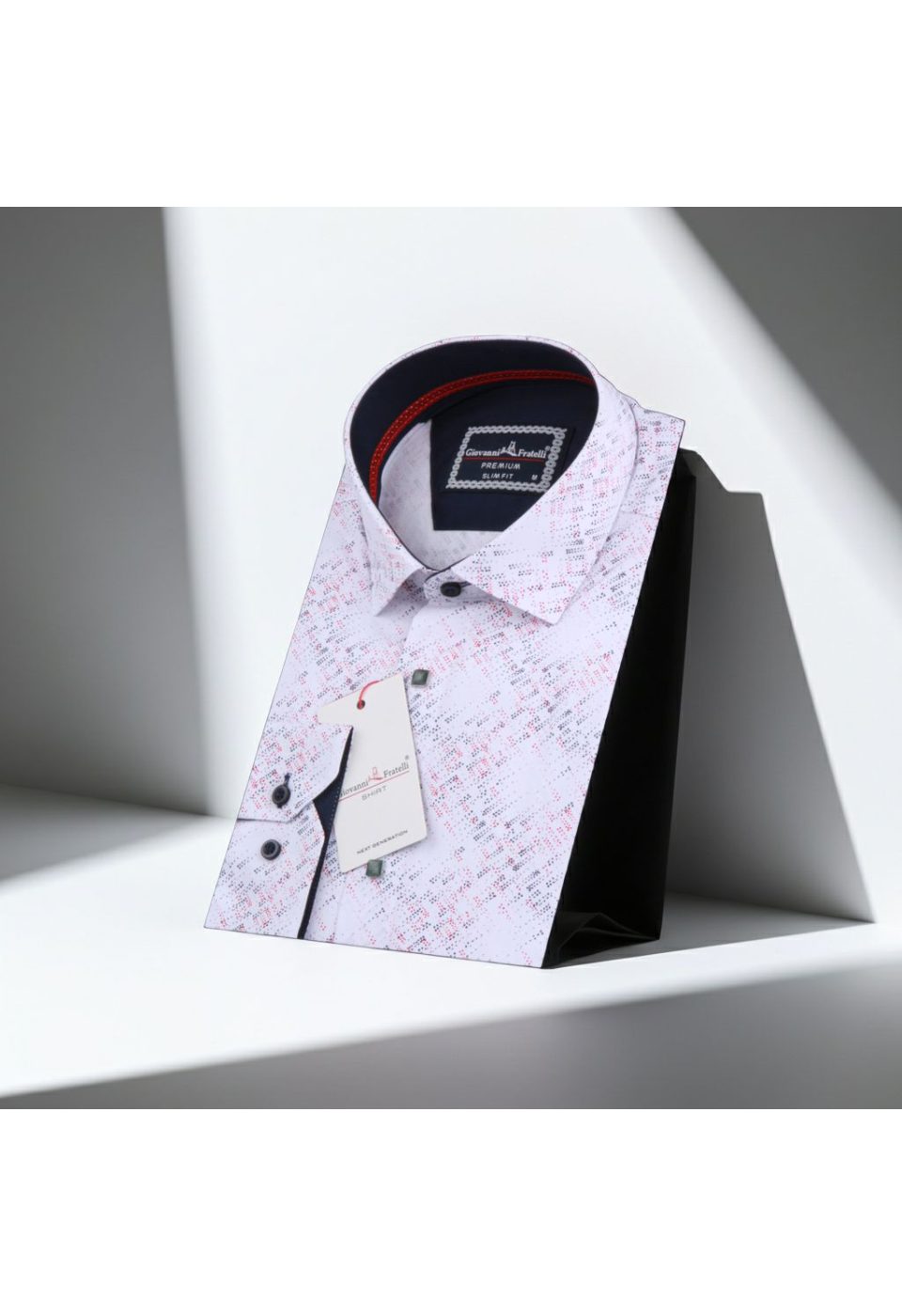 Slim Fit Uzun Kol Desenli Erkek Gömlek 3GMK311459017 - Giovanni Fratelli